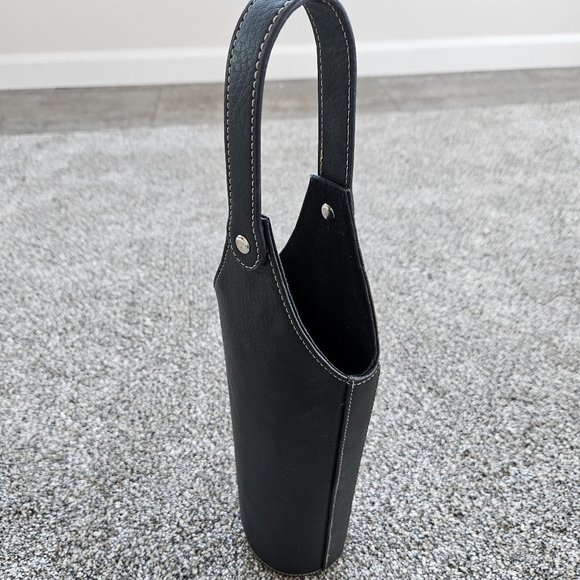 Tuscan Designs Leather Wine Bottle Caddy - Picture 3 of 6